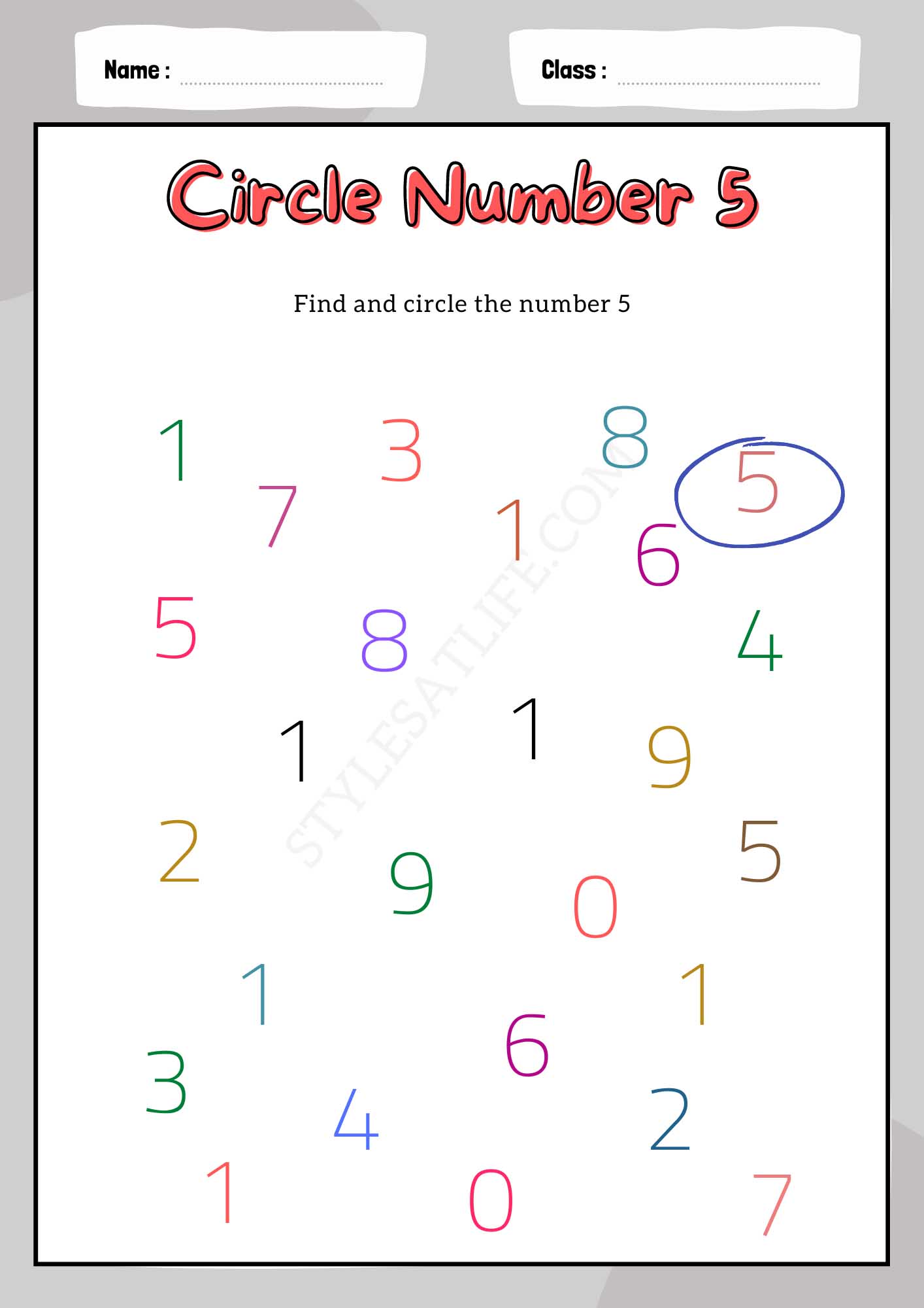 Circle Number 5