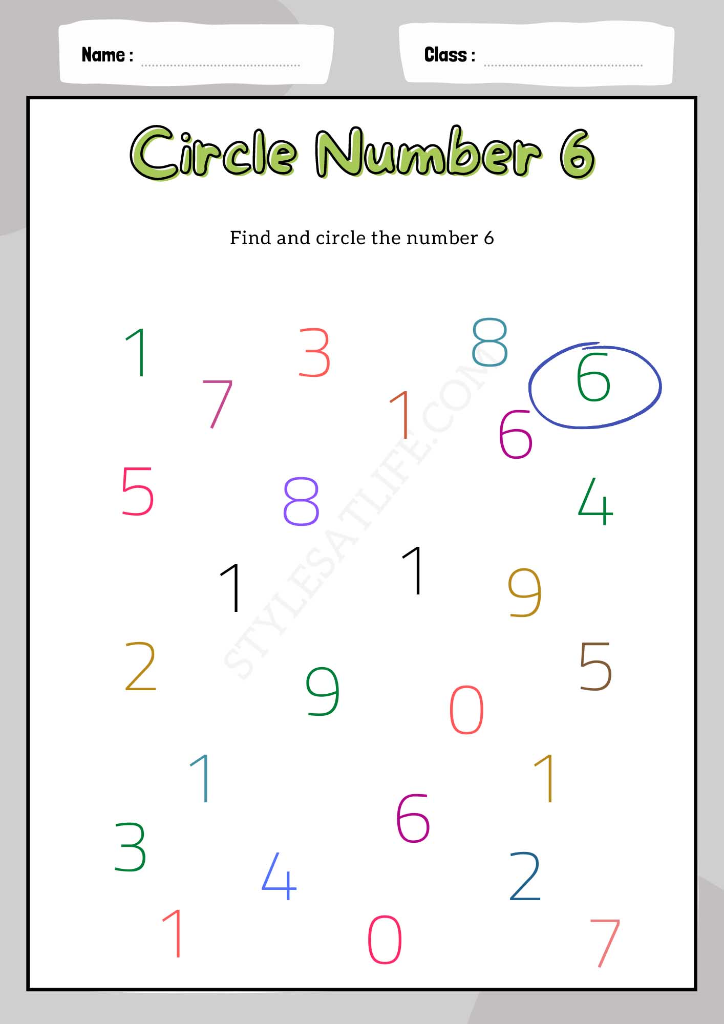 Circle Number 6