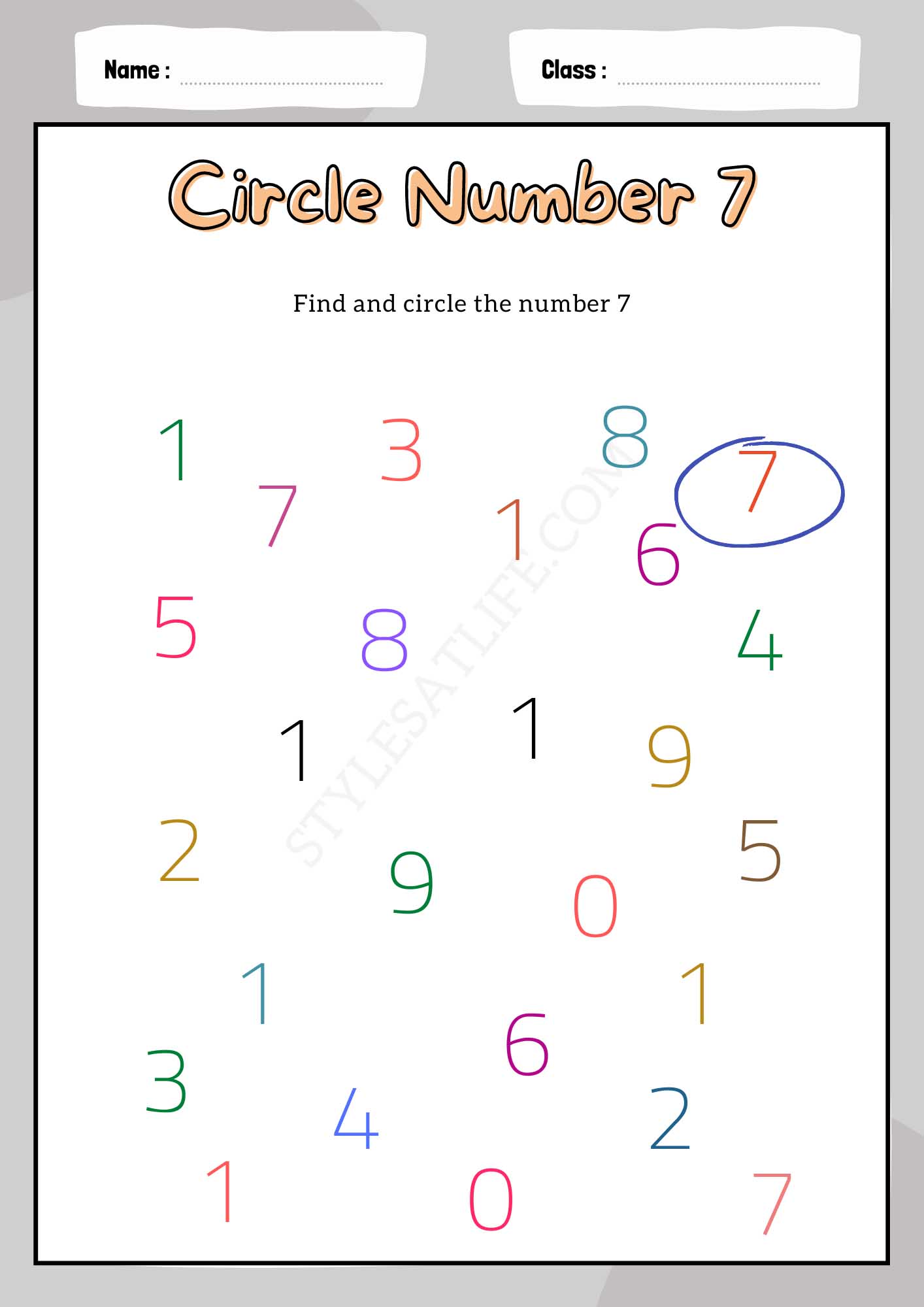 Circle Number 7
