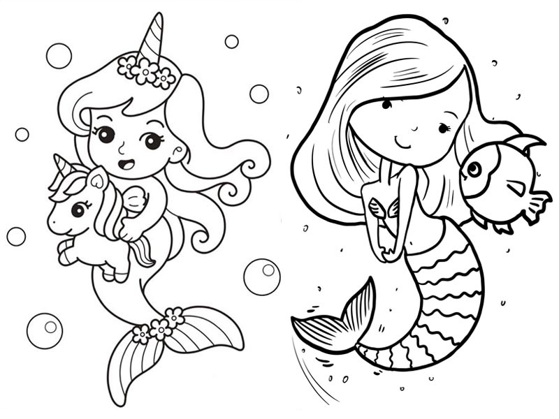 Mermaid Coloring Pages