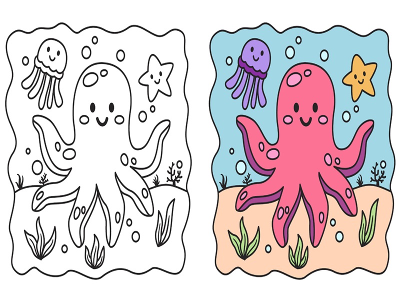 Octopus Coloring Pages