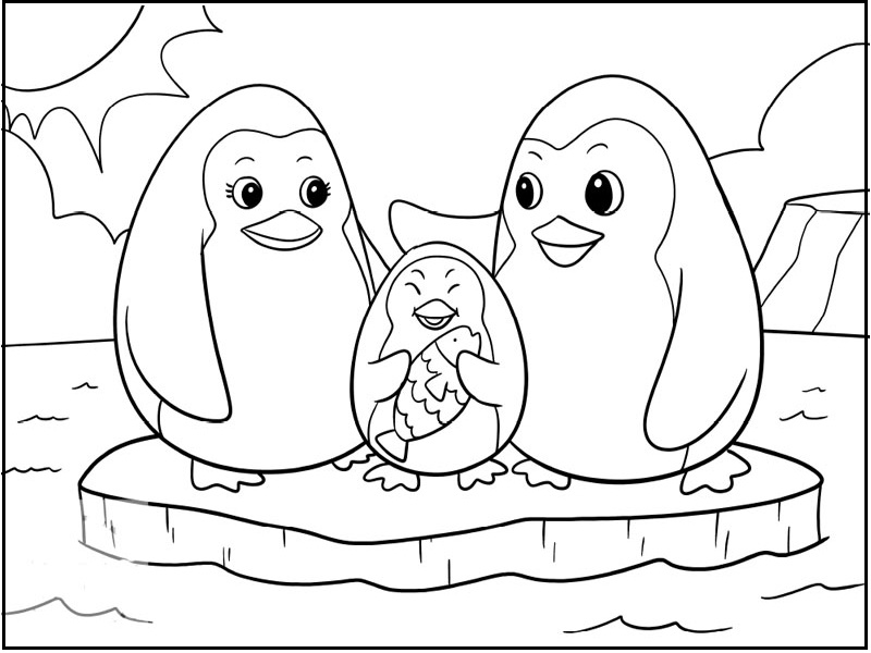 Penguin Coloring Pages