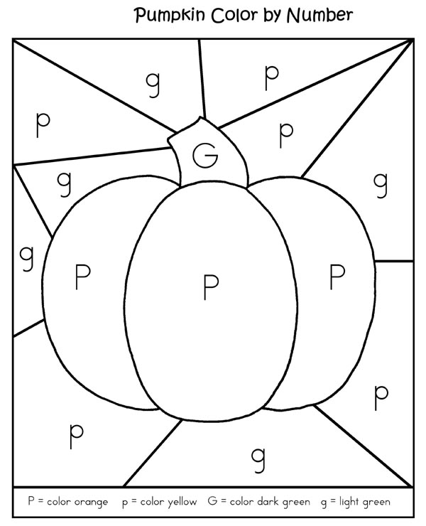 Pumpkin Coloring Pages With Numbers