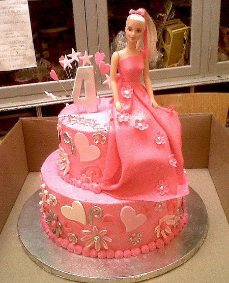 2 Tier Barbie Doll Cake