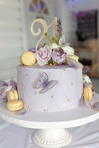 2. Lovely Butterfly 21 Cake