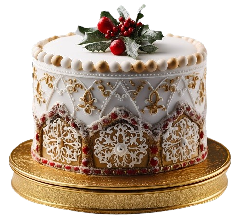 Artistic Christmas Cake