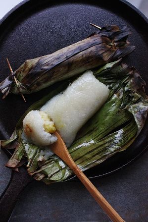 Thai Banana Leaf Packets On Grill