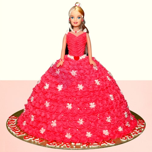 Black Forest Barbie Doll Cake Design