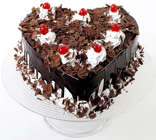 Black Forest Heart Shape Cake