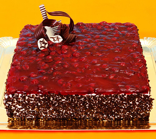 Blueberry Exquisite Square Cake Design