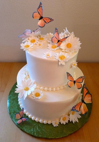 Butterfly Floral Cake