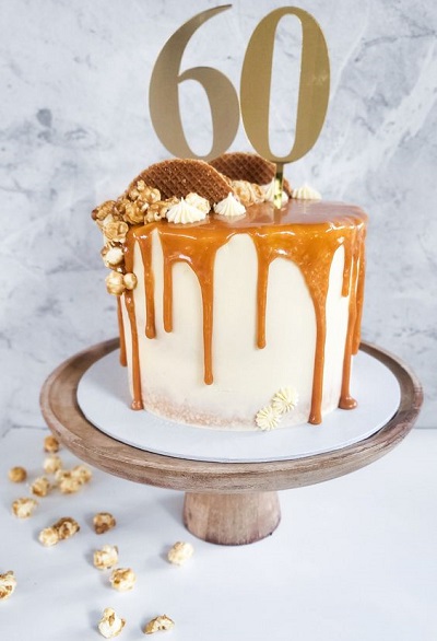 Caramel Cake For 60th Birthday