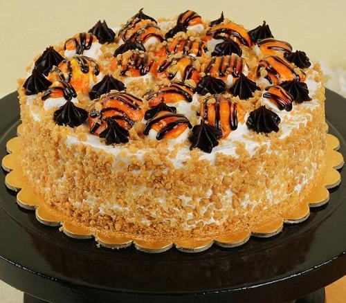 butterscotch photo cake design 