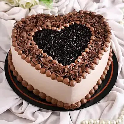 Chocolate Heart Shape Cake Design