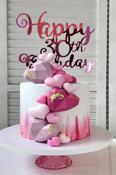 Chocolate Hearts 30 Number Cake