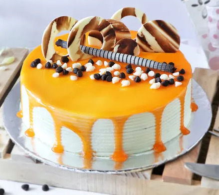 butterscotch cake design 