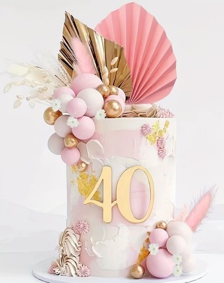 Contemporary Cake For 40th Birthday