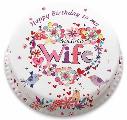 romantic birthday cake for wife 