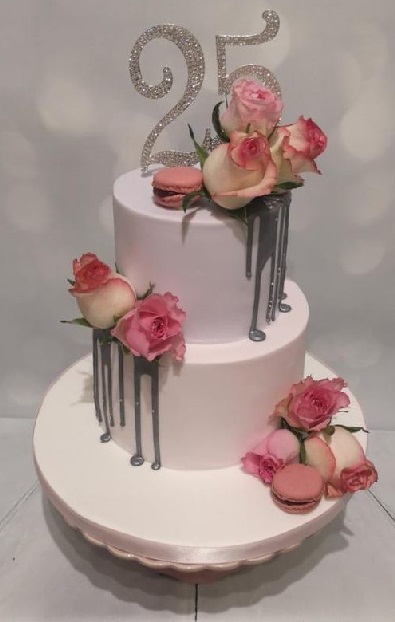 Drip Cake For 25th Anniversary