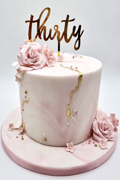 Elegant Marble 30 Cake