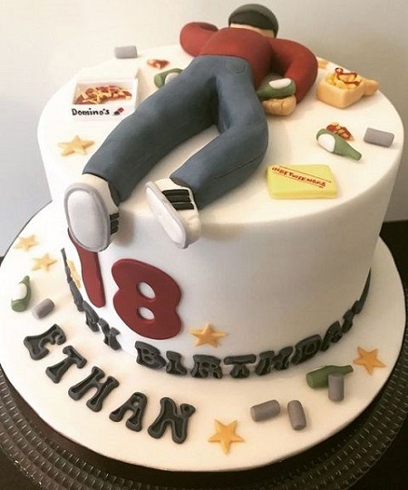 Funny 18th Birthday Cake Design