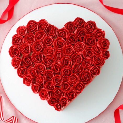 Heart Cake Design For Anniversary