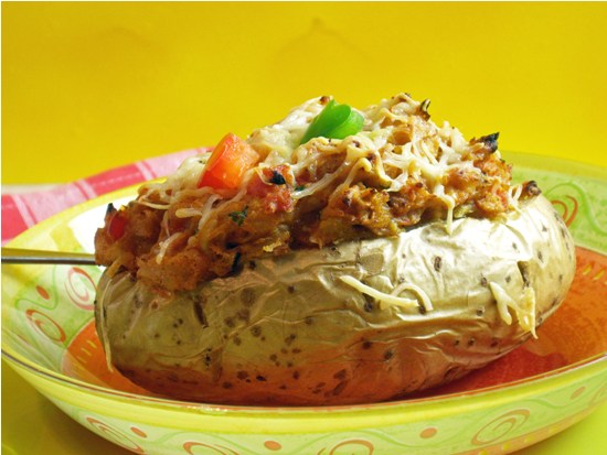 Jacket potatoes with stuffing