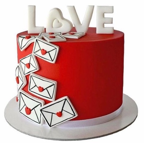 Love Letter Cake Design