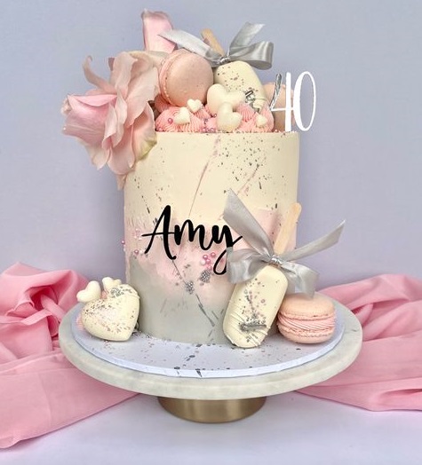 Lovely Cake For 40th Birthday