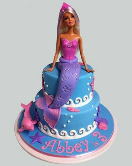 Mermaid Barbie Doll Cake Design
