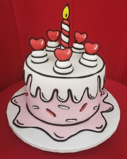 Mini Comic Cake Design
