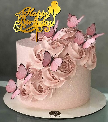 Nature Themed Strawberry Cake
