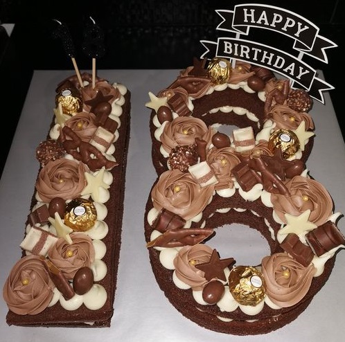 Number Cake For 18th Birthday