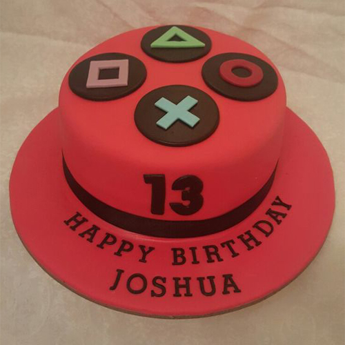 Play Station Cake 13 Number Design