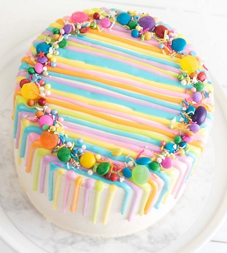 Rainbow Icing Cake