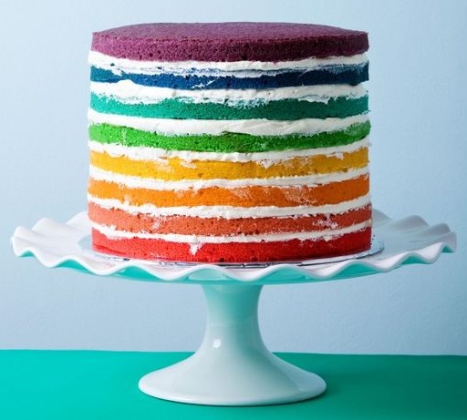 Rainbow Nude Cake