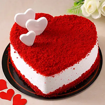 Red Velvet Heart Shape Cake