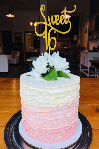 Ruffles Sixteen Cake Design