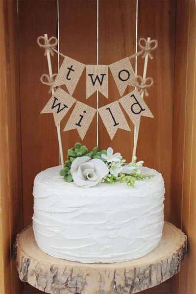 Rustic Cake 2 Number Cake Design