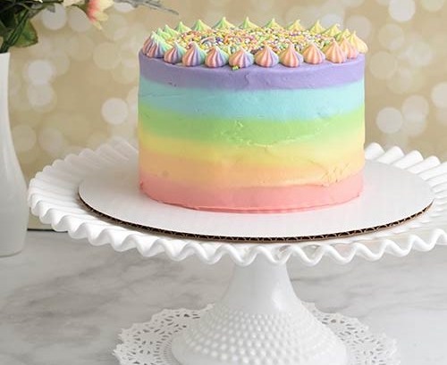 Simple Rainbow Cake Design