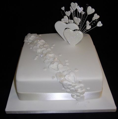Square Cake Design For Anniversary