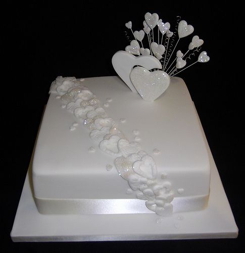 Square Shape Engagement Cake Designs