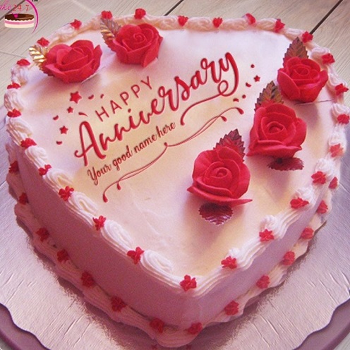 Strawberry Heart Shape Cake Design
