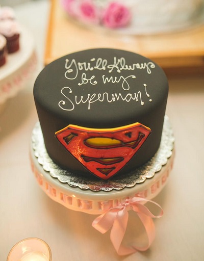 Superman Special Hubby Birthday Cake Design