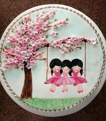 birthday cake for sister with name 