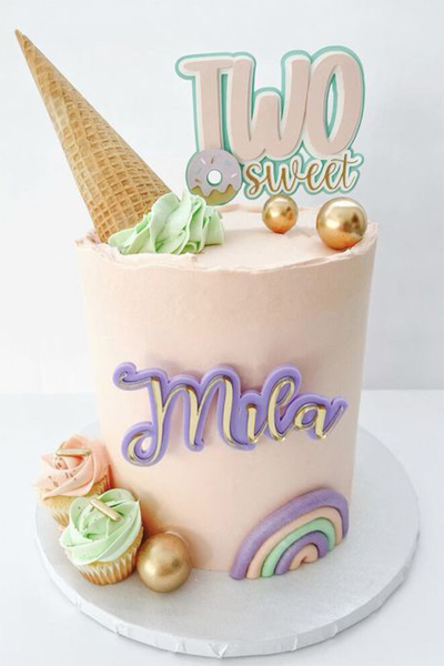 Sweet Theme 2 Number Cake Idea