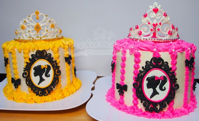 Twin Barbie Doll Inspired Cakes