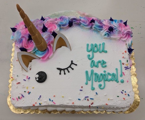 Unicorn Square Cake Design