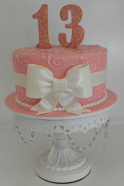 Vintage Style 13 Years Birthday Cake