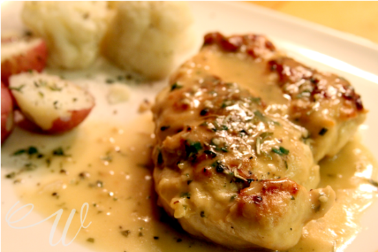 White wine chicken with garlic